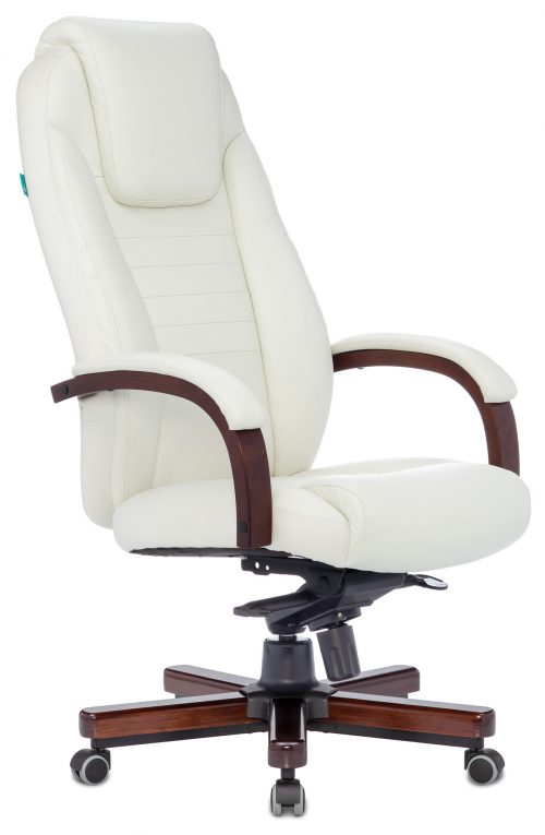 Кресло руководителя Бюрократ T-9923WALNUT светло-коричневый Leather Eichel кожа крестов. металл/дере