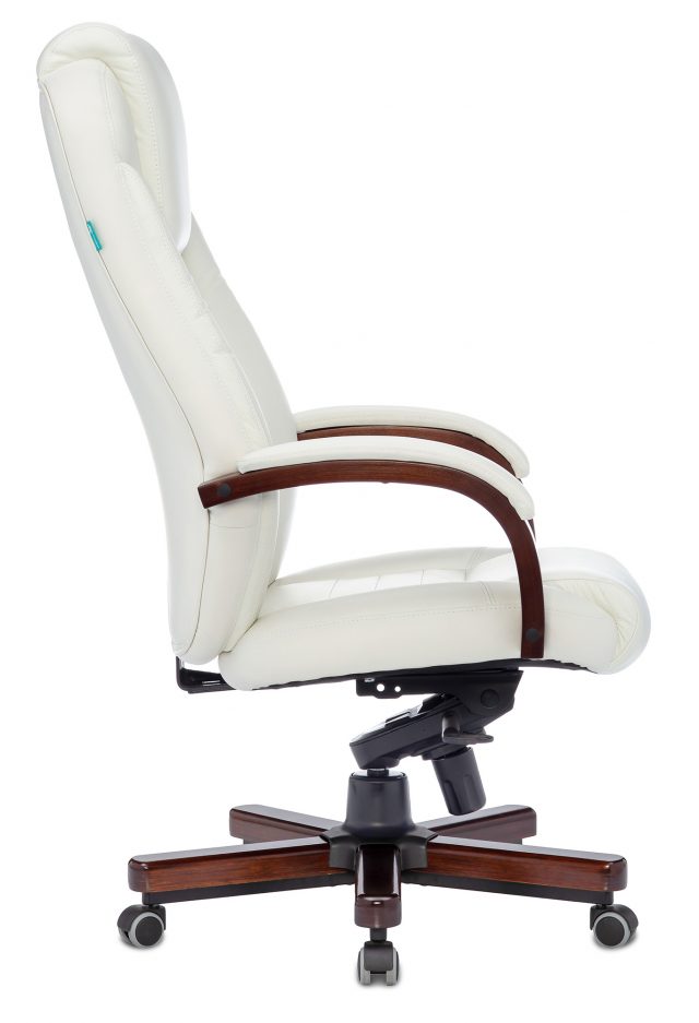 Кресло руководителя Бюрократ T-9923WALNUT светло-коричневый Leather Eichel кожа крестов. металл/дере — изображение 2