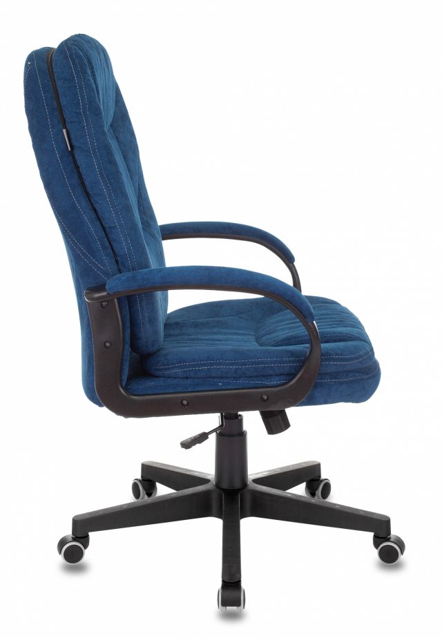 Кресло руководителя Бюрократ CH-868N Fabric темно-синий Velvet 29 крестов. пластик — изображение 2