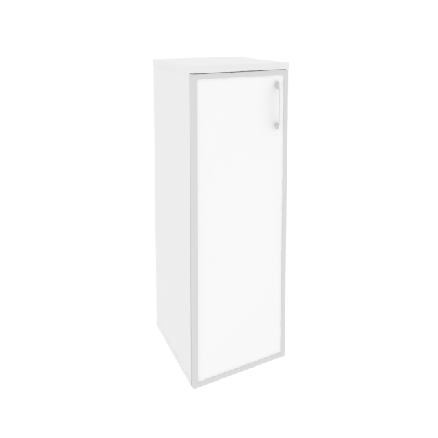 Onix Шкаф средний узкий левый O.SU-2.4 R (L) white Белый Бриллиант/Стекло White 400*420*1207