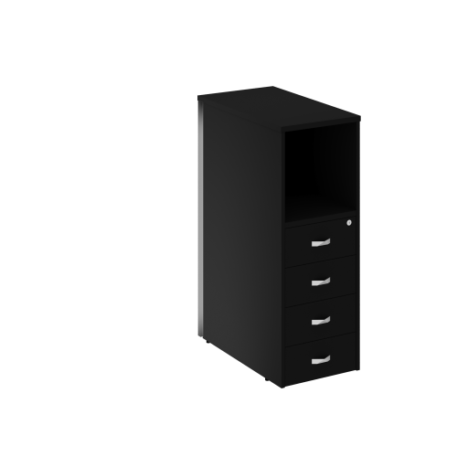 Onix Тумба с подсветкой 4 ящика завершающая, левая O.R-TV-4.S (L) Антрацит 436*767*1185