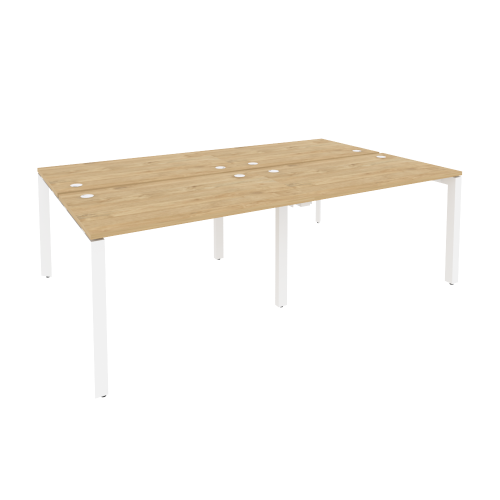Onix Рабочая станция на П-образном м/к O.MP-D.RS-4.2.7 Тиквуд Светлый/Металл Белый 2360*1475*750