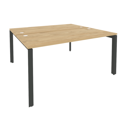 Onix Рабочая станция на П-образном м/к O.MP-D.RS-2.4.7 Тиквуд Светлый/Металл Антрацит 1580*1475*750