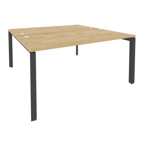Onix Рабочая станция на П-образном м/к O.MP-D.RS-2.4.8 Тиквуд Светлый/Металл Антрацит 1580*1635*750