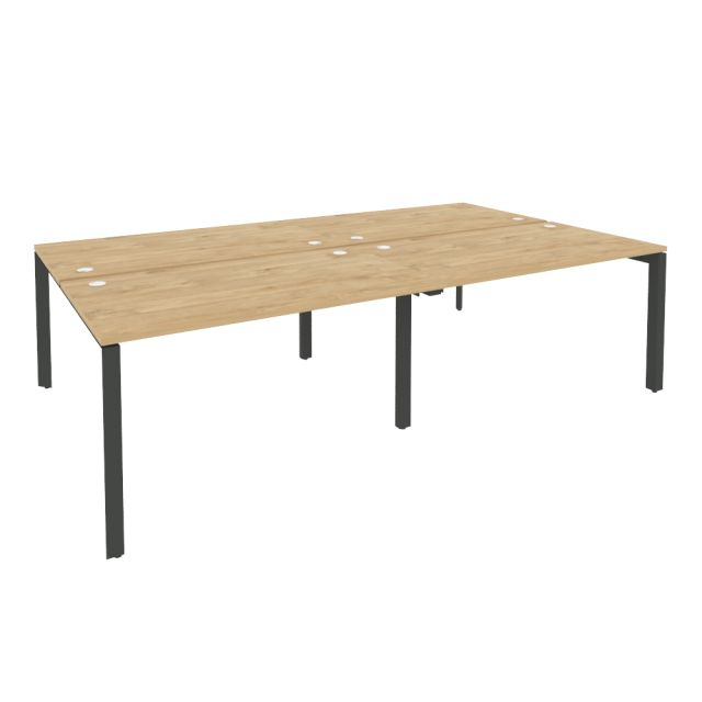 Onix Рабочая станция на П-образном м/к O.MP-D.RS-4.3.8 Тиквуд Светлый/Металл Антрацит 2760*1635*750