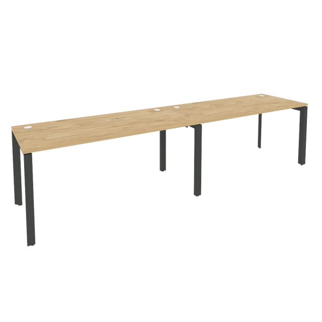 Onix Рабочая станция на П-образном м/к O.MP-RS-2.4.7 Тиквуд Светлый/Металл Антрацит 3160*720*750