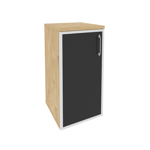 Onix Шкаф низкий узкий левый O.SU-3.2 R (L) black Тиквуд Светлый/Стекло Black 400*420*823