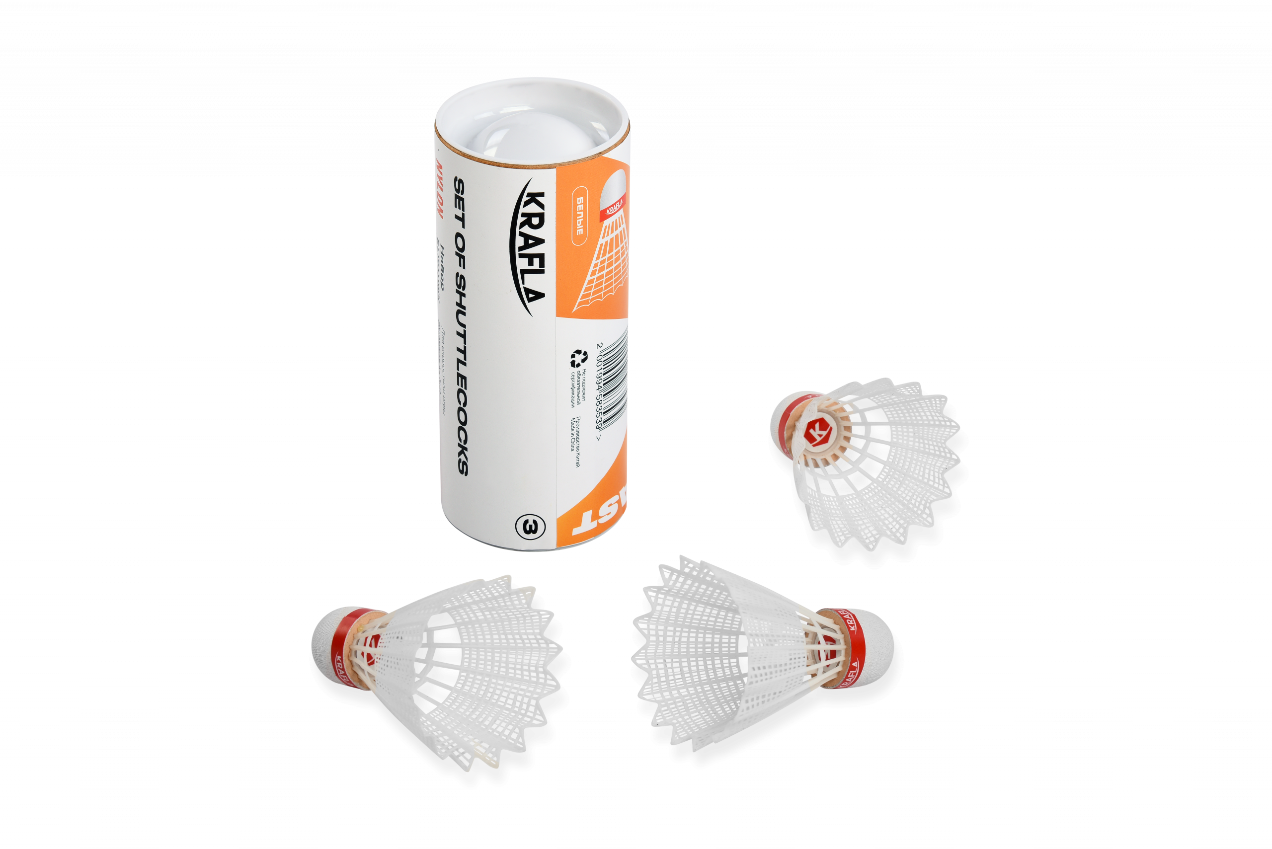 Комплект воланов для бадминтона KRAFLA SH-W300F (3 шт)